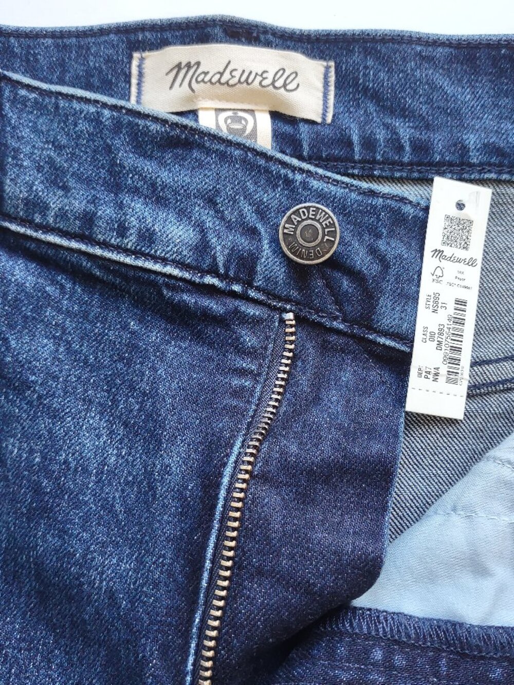 NWT Madewell The Perfect Vintage Jean Wide-Leg Medium-Dark Wash Size 31 - Picture 6 of 10